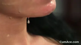 Wildly passionate honey receives multiple servings of male ejaculate directly onto her beautiful face while enthusiastically engaging in oral sex with a partner. Sexually explicit, kinky.  . 